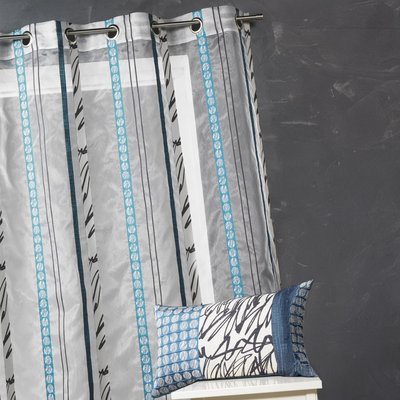Voilage en organza à fines rayures zébrées HOME MAISON