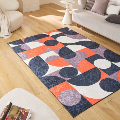 Tapis lavable à motifs géométriques STAMPA NAZAR RUGS