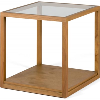 Table d'appoint en verre et cèdre RECOLLECTION