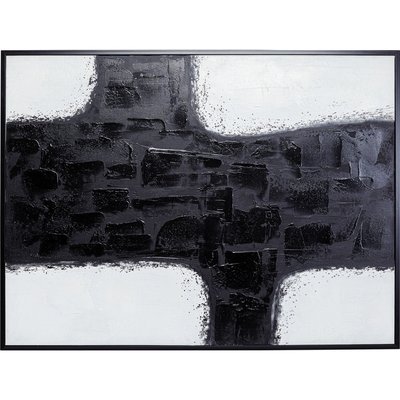 Peinture Crossroads 120x90cm noire et blanche KARE DESIGN