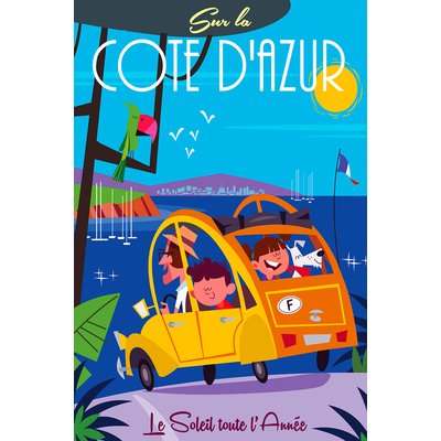 Tableau le soleil de la cote d'azur HEXOA