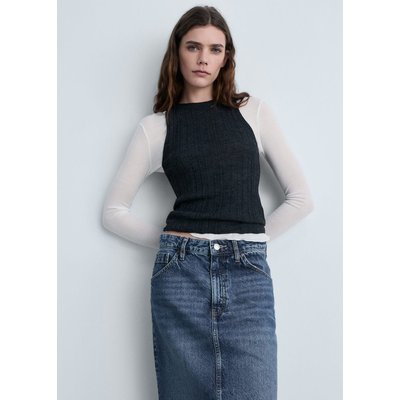 Jupe midi en jean MANGO