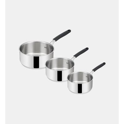 Lot De 3 Casseroles - Ø16, 18 Et 20 Cm - Tempra - Inox LAGOSTINA