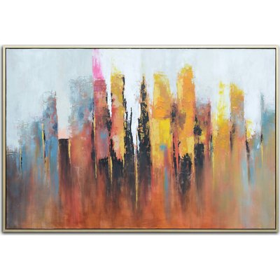 Tableau abstrait sur toile, éclat de couleurs RECOLLECTION