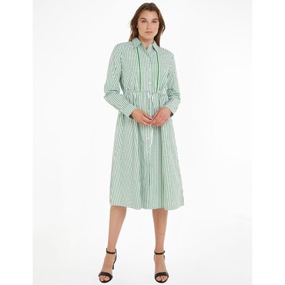 Robe boutonnée évasée rayée TOMMY HILFIGER
