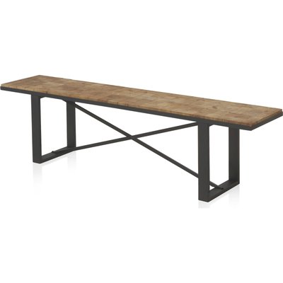 banc en bois naturel avec base métal  style contemporain RECOLLECTION