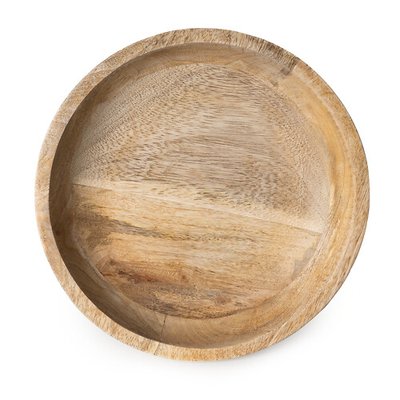 Medium Plain Mango Wood Serving Bowl in Natural Finish SO'HOME