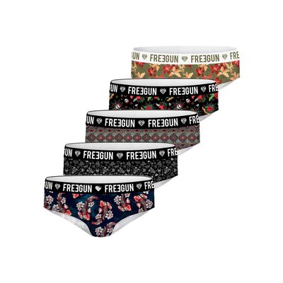 Lot de 5 Culottes Surprise microfibre FREEGUN