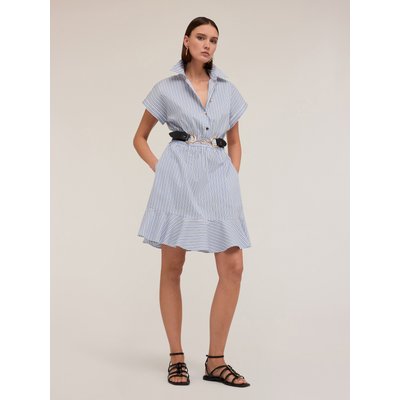 Robe CHEMISIER en popeline de coton mélangé à rayures MOTIVI