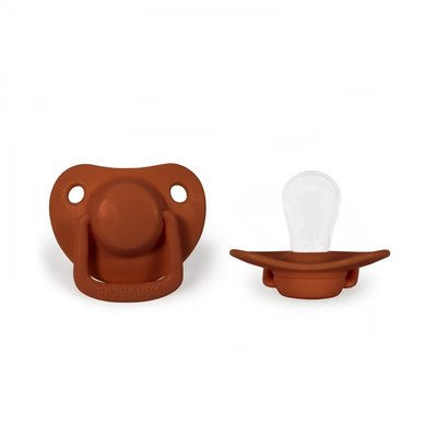 Lot de 2 sucettes anatomique en silicone 0-6m FILIBABBA