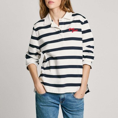 Sweat À Rayures Avec Col Polo PEPE JEANS