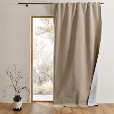 Rideau 100% occultant thermique accroche 3-en-1 LUZ - QABANE HOME MAISON