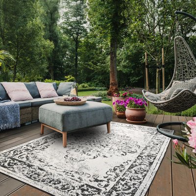 Tapis extérieur, kilim reversible EX1 MED UN AMOUR DE TAPIS