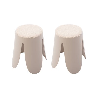 Tabouret empilable bouclette texturée (lot de 2) NIKI SWEEEK