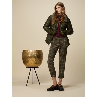 Pantalon droit en flanelle à carreaux OLTRE