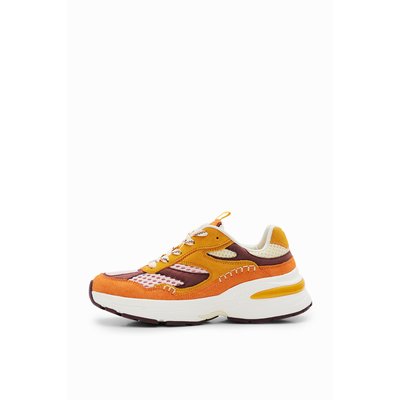 Desigual - Baskets running patchwork croûte de cuir DESIGUAL