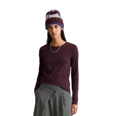 T-shirt long slim en doux mélange de coton bio MARC O’POLO DENIM