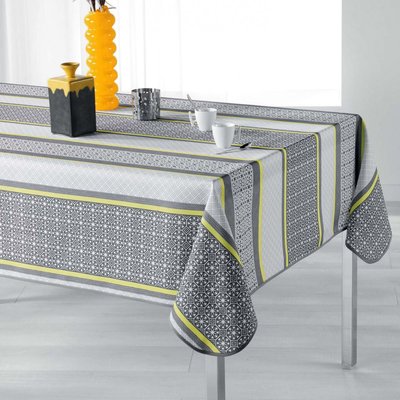 Nappe rectangle 140x240cm Feliz jaune DOUCEUR D'INTÉRIEUR