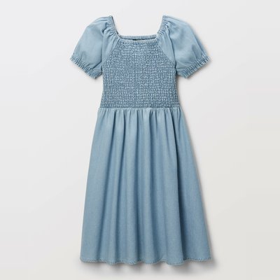 Robe manches courtes en jean MONOPRIX