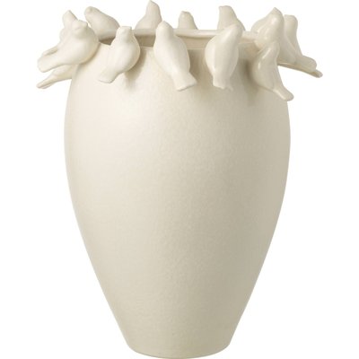 Vase  en argile avec oiseaux décoratifs poétiques RECOLLECTION