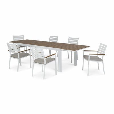 Salon de jardin, 6 chaises, OSAKA DEFORA HOME