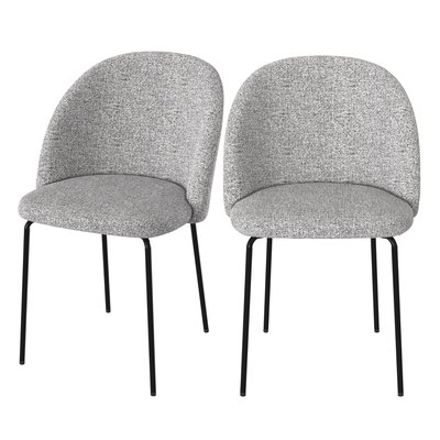 Lot de 2 chaises en tissu chiné - KARL RENDEZ-VOUS DÉCO