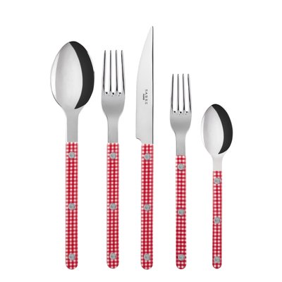 Set de 5 couverts de table, Bistrot Vichy SABRE