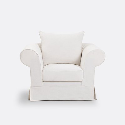 Fauteuil in dik linnen, uitstekend comfort, Adelia LA REDOUTE INTERIEURS