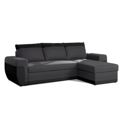 Canapé d'Angle réversible en Simili/Tissu 4 places - MILAN LISA DESIGN