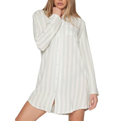 Chemise de nuit manches longues Classic Stripes ADMAS