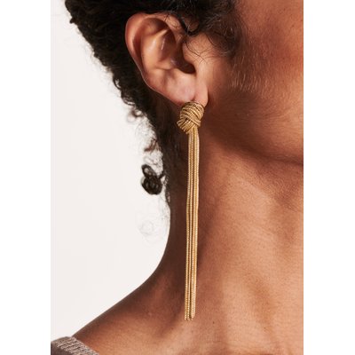 Boucles d'oreilles longues dorées LA FEE MARABOUTEE