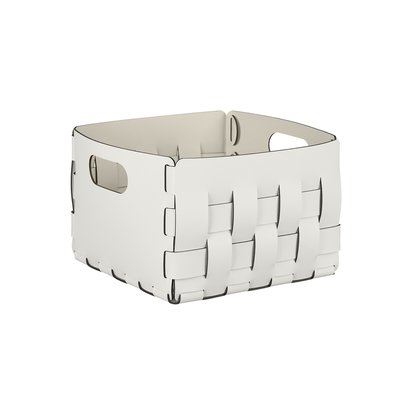 Корзина для одежды, игрушек, пледов из натуральной кожи, 25 x 25 x H 20 см SO'HOME