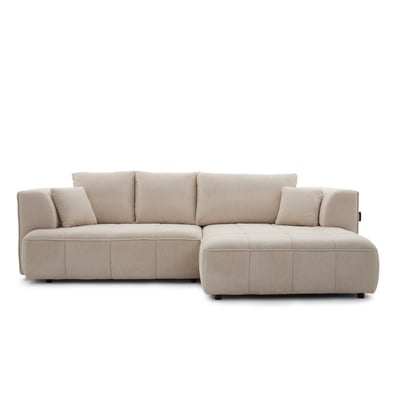 Canapé droit convertible 3 places en tissu lisse, CLOVIS BOBOCHIC