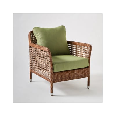 Fauteuil résine ANTIBES LATERITE rayures bordeaux KOK