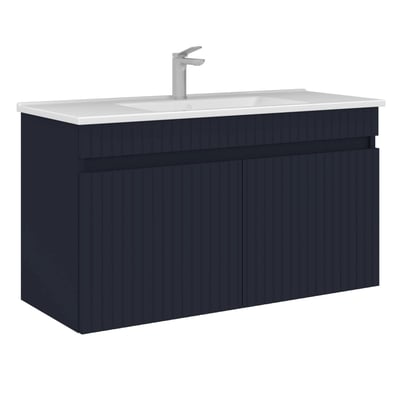 Meuble vasque mural 100 cm, 2 portes YARA PIER IMPORT