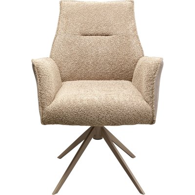 Chaise avec accoudoirs pivotante Liverpool beige KARE DESIGN