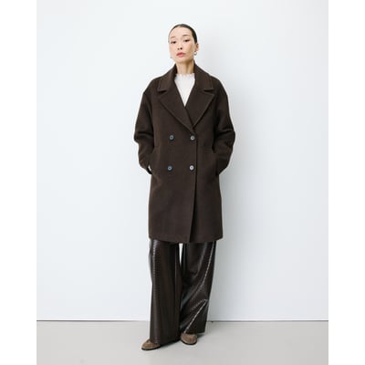 Manteau long croisé en laine mélangée grege Alois GRACE & MILA