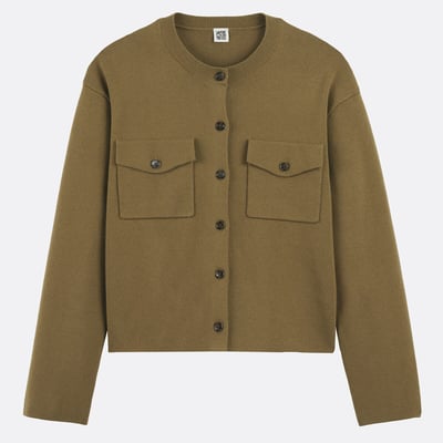 Кардиган из трикотажа милано из шерсти и хлопка LA REDOUTE COLLECTIONS