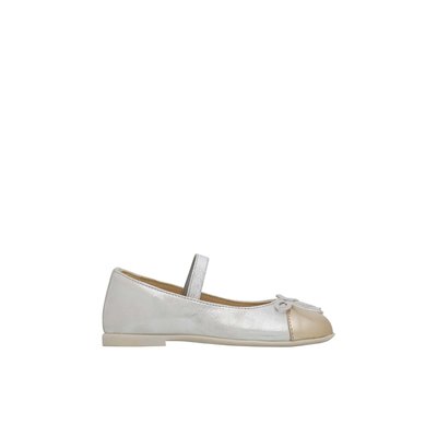 Ballerines en cuir laminé CROISE' TIP NATURINO