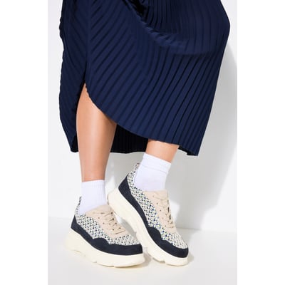Sneakers en cuir compensées , pied large ULLA POPKEN