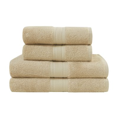 Ensemble de bain 4 pièces (2 draps de bain + 2 serviettes de toilette) LUXURY SENSEI MAISON
