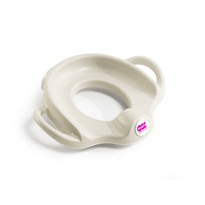 Réducteur de toilette Sofa avec protection anti-éclaboussure blanc cassé beige OK BABY