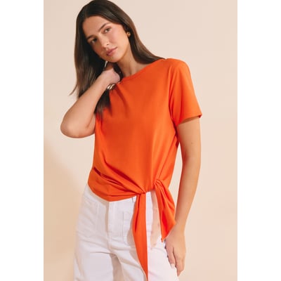 T-shirt en coton avec noeud ANNE SOPHIE TS ETAM