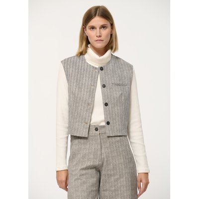 Gilet court sans manches imprimé chevron HUMILITY