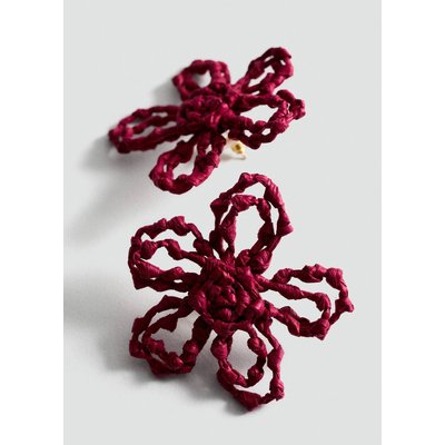 Boucles d'oreilles fleurs raphia MANGO