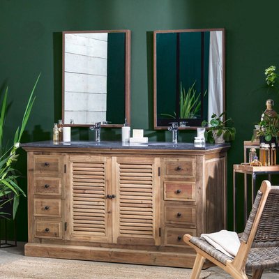 Meuble sous vasque en bois recyclé  ZEPHYR MADE IN MEUBLES 