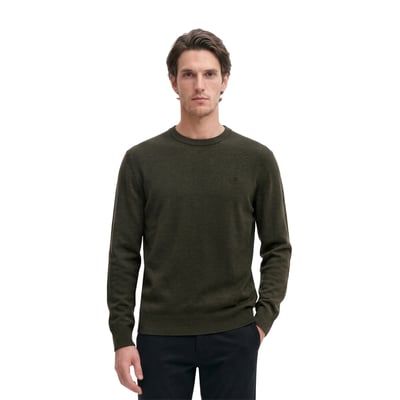 Pull-over regular en doux mélange de coton et de laine vierge bio MARC O'POLO