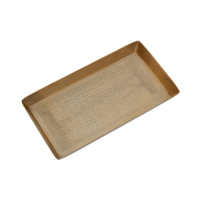 23cm Art Deco Champagne Finish Tray SO'HOME