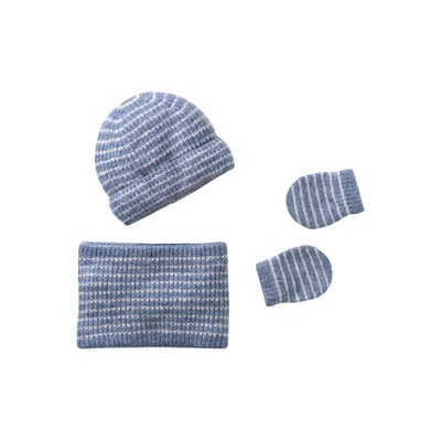 Ensemble bonnet, snood et moufles VERTBAUDET