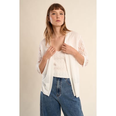 Gilet aux manches dentelles MOLLY BRACKEN